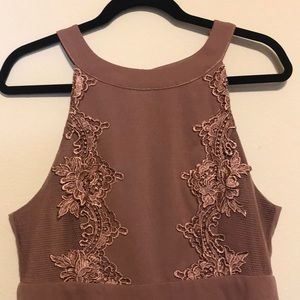 Charlotte Russe Mauve Halter Cocktail Dress